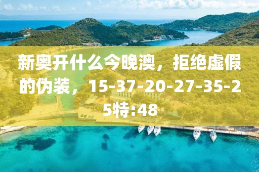新奥开什么今晚澳，拒绝虚假的伪装，15-37-20-27-35-25特:48